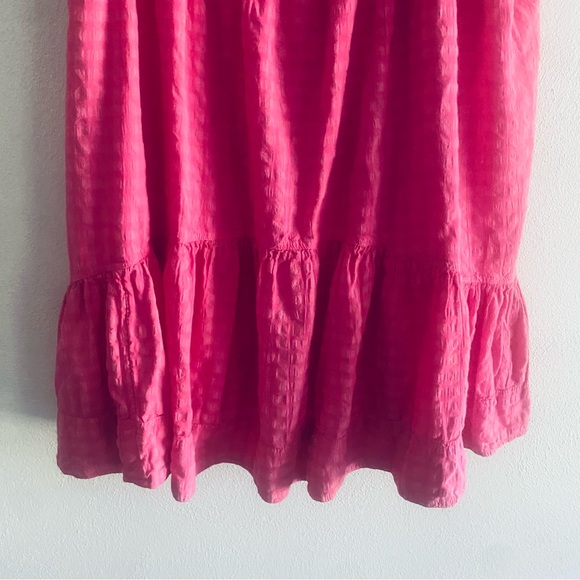 Pilcro by Anthropologie Pink Square-Neck Textured Babydoll Dress - Picture 12 of 15